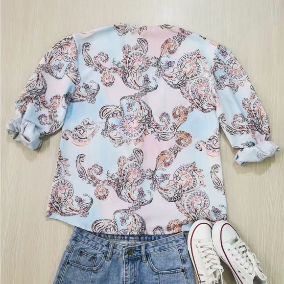 New Balance Paisley Blouse - Multicolor - Picture 3 of 4